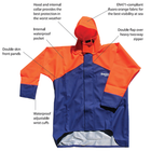 Mariner Heavy Duty Wet Weather Jacket Orange & Blue
