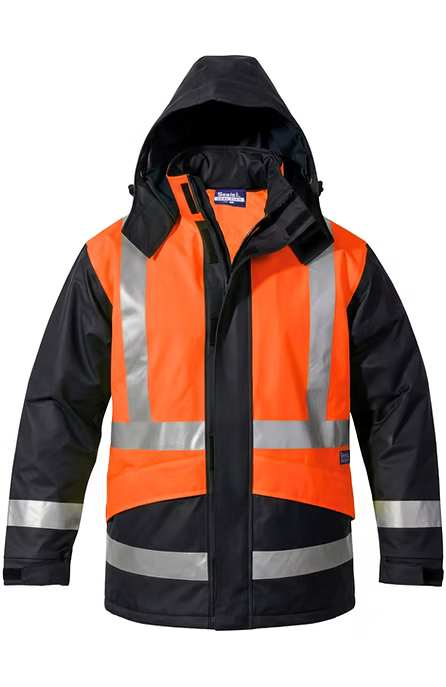 Seal Flex Hi Vis Orange Blue Rain Jacket