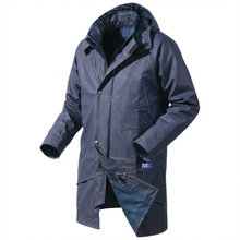 seal flex blue rain jacket and fold away hood