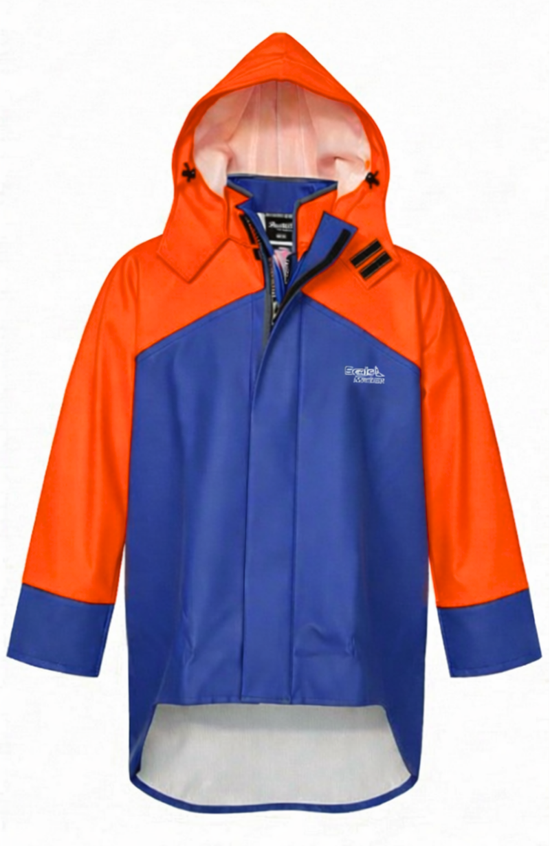 Mariner Heavy Duty Wet Weather Jacket Orange & Blue